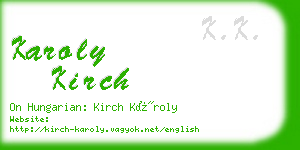 karoly kirch business card